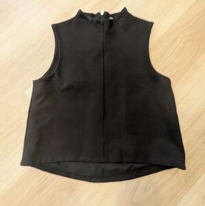 Tibi Sleeveless Sculpted Black Top Size 0